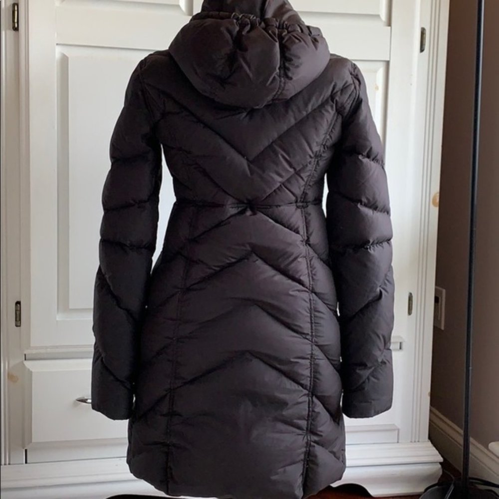 * J.CREW Down Feather Winter Puffer Coat Hood BLK - Picture 1 of 7